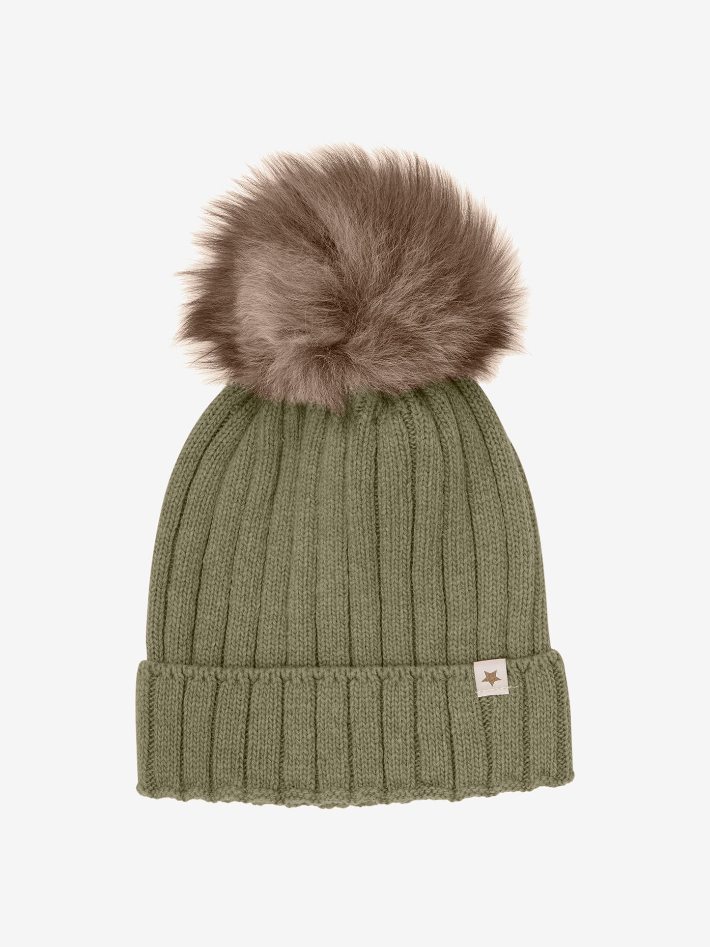 Hat Knit Alpaca Pompoms