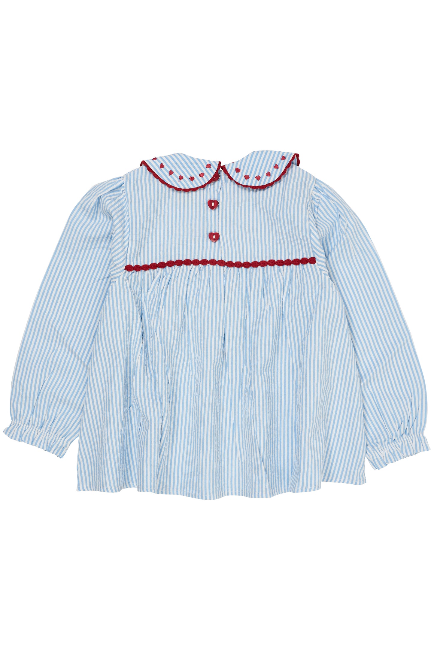 Seersucker Tunic with Heart Print