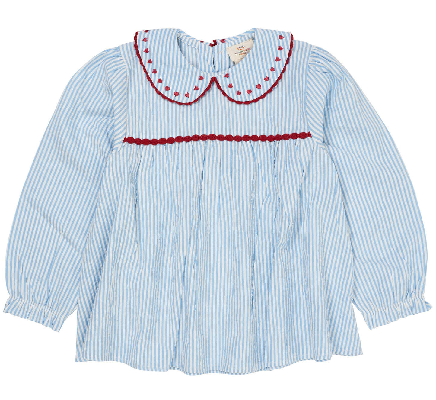 Seersucker Tunic with Heart Print