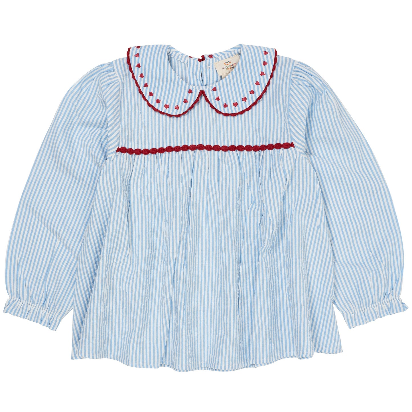 Seersucker Tunic with Heart Print