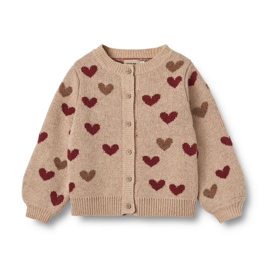 Jacquard Cardigan Hearts