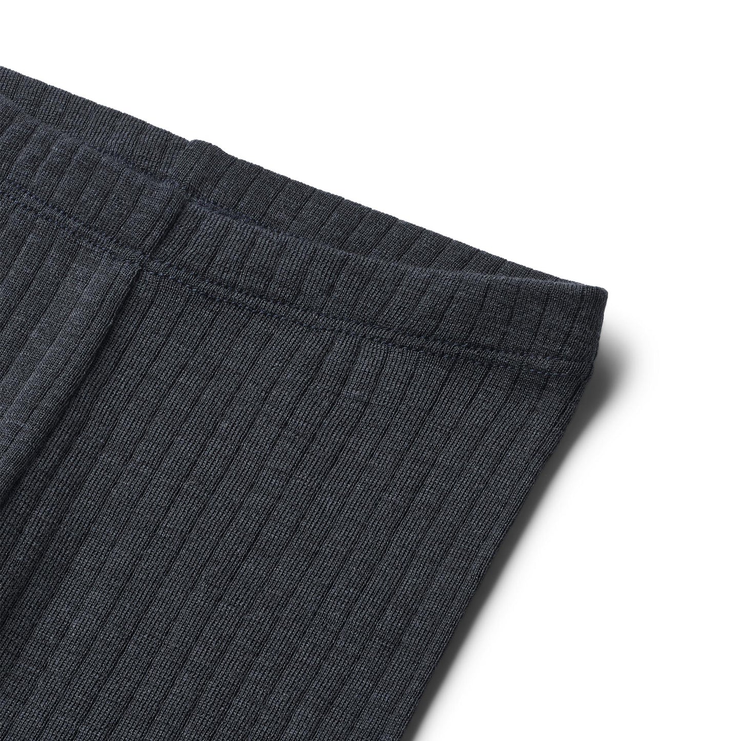 Wool Silk Leggings Agi - Ribbed