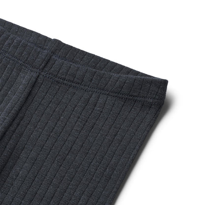Wool Silk Leggings Agi - Ribbed