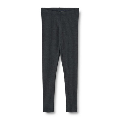 Wool Silk Leggings Agi - Ribbed