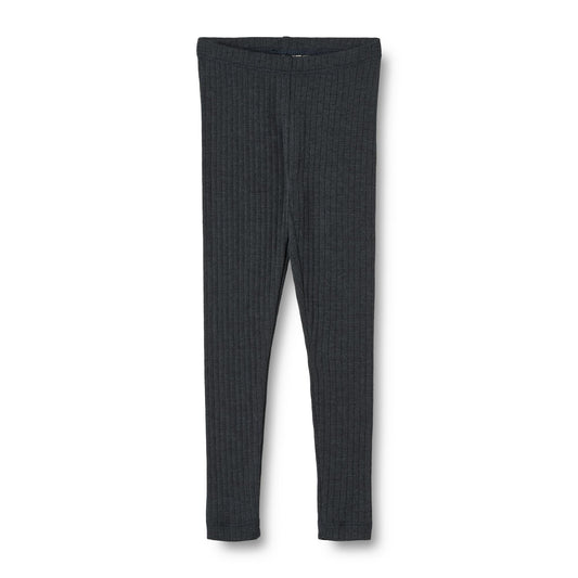 Wool Silk Leggings Agi - Ribbed