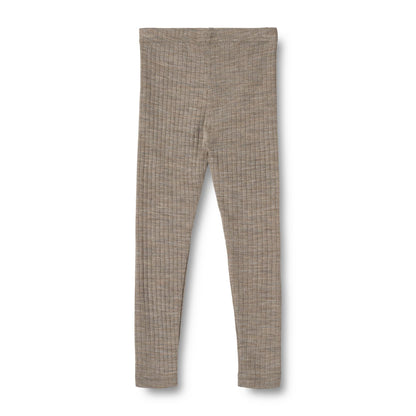 Wool Silk Leggings Agi - Ribbed