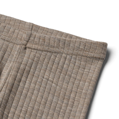 Wool Silk Leggings Agi - Ribbed