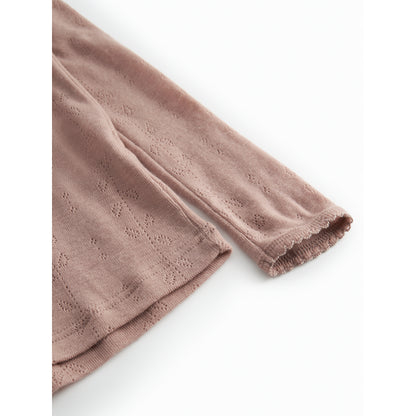 Tamra Langermet - Wool Pointelle