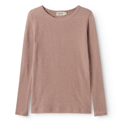 Tamra Langermet - Wool Pointelle