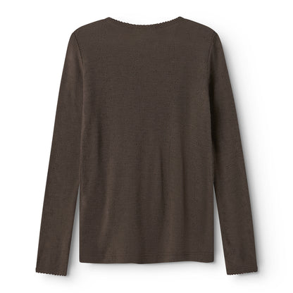 Tamra Langermet - Wool Pointelle