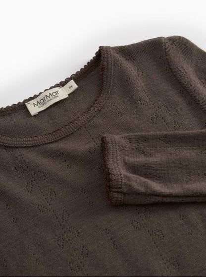 Tamra Langermet - Wool Pointelle