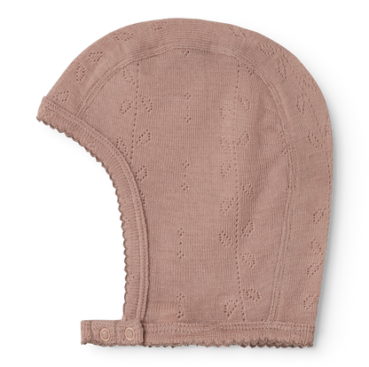Hoody Hat - Wool Pointelle