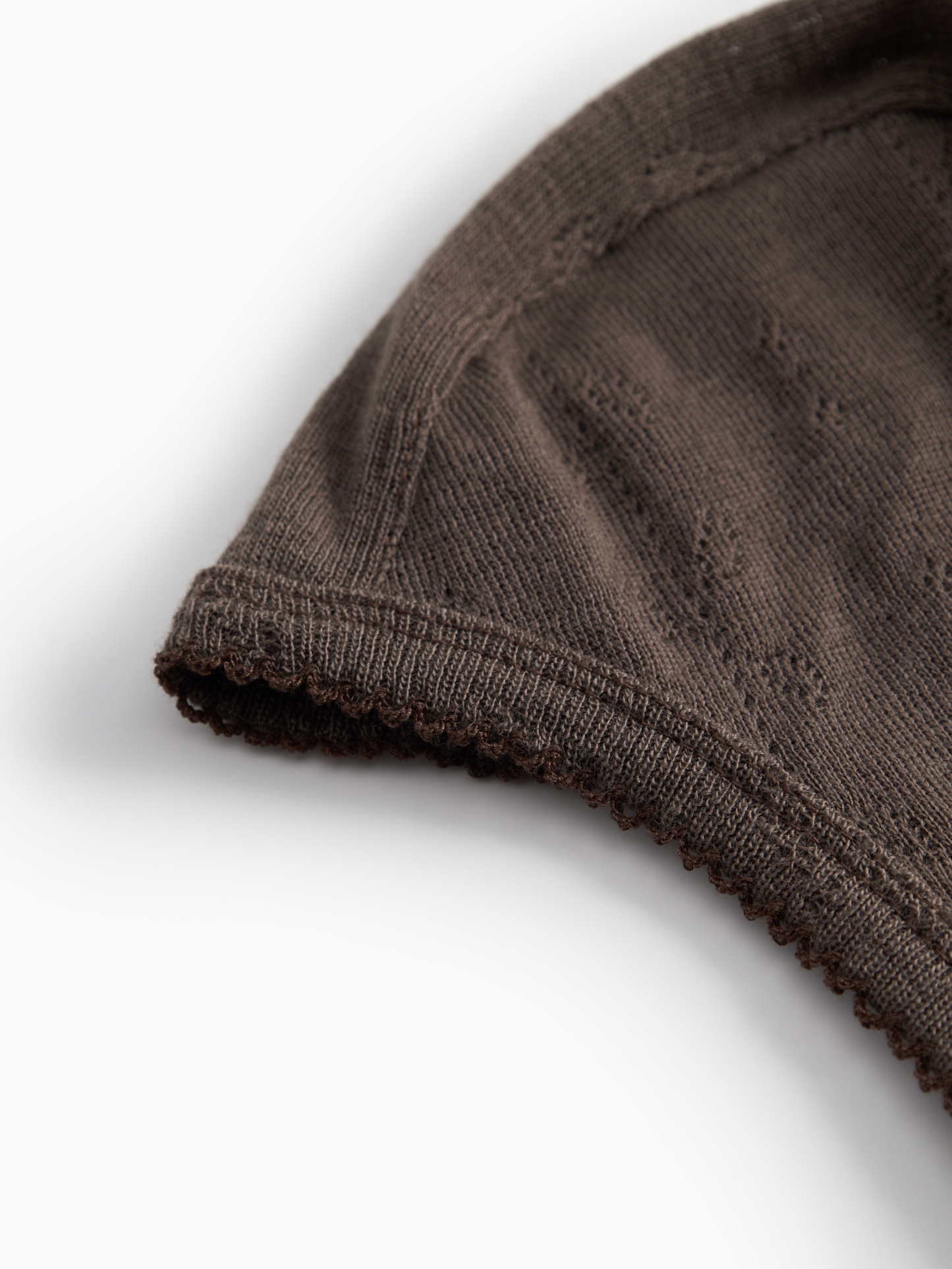 Hoody Hat - Wool Pointelle