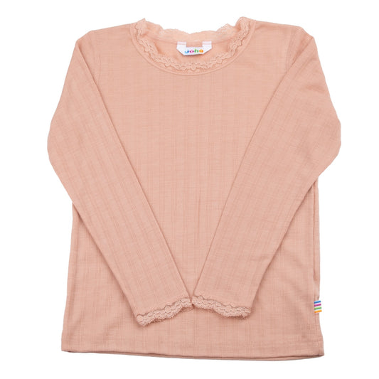 JOHA Blouse w/lace Peach