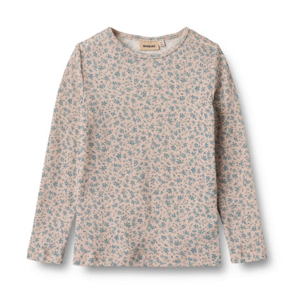Wool T-Shirt L/S Alfie - Flowers