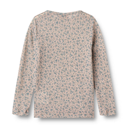Wool T-Shirt L/S Alfie - Flowers