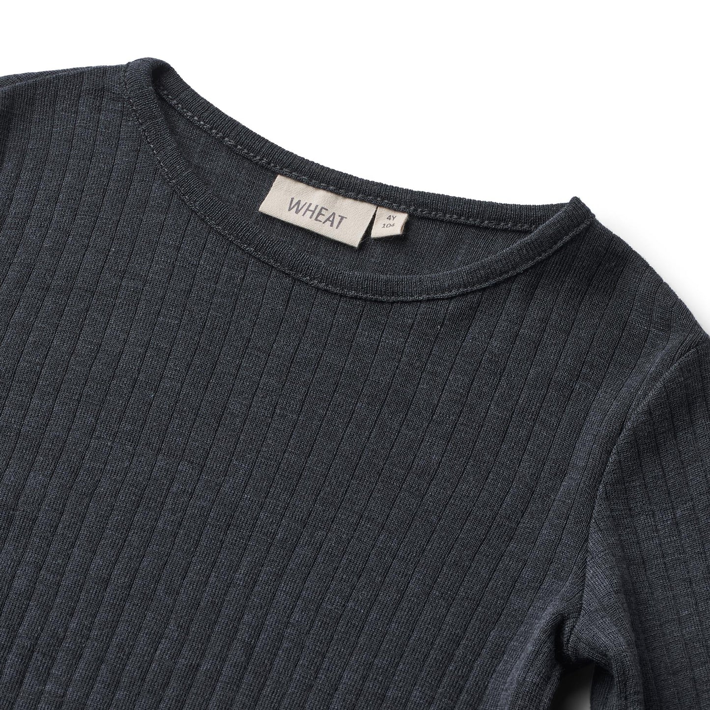 Wool Silk t-shirt L/S Alfie - Ribbed