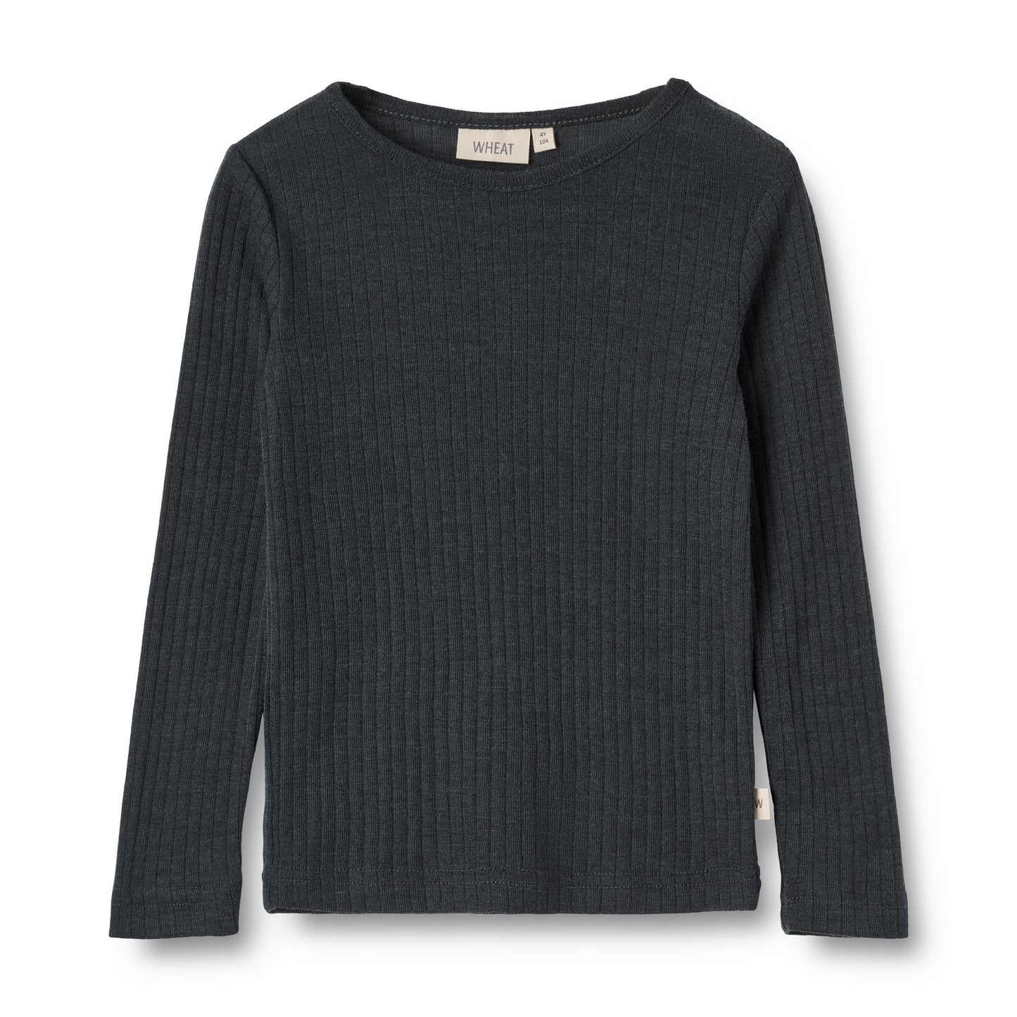Wool Silk t-shirt L/S Alfie - Ribbed