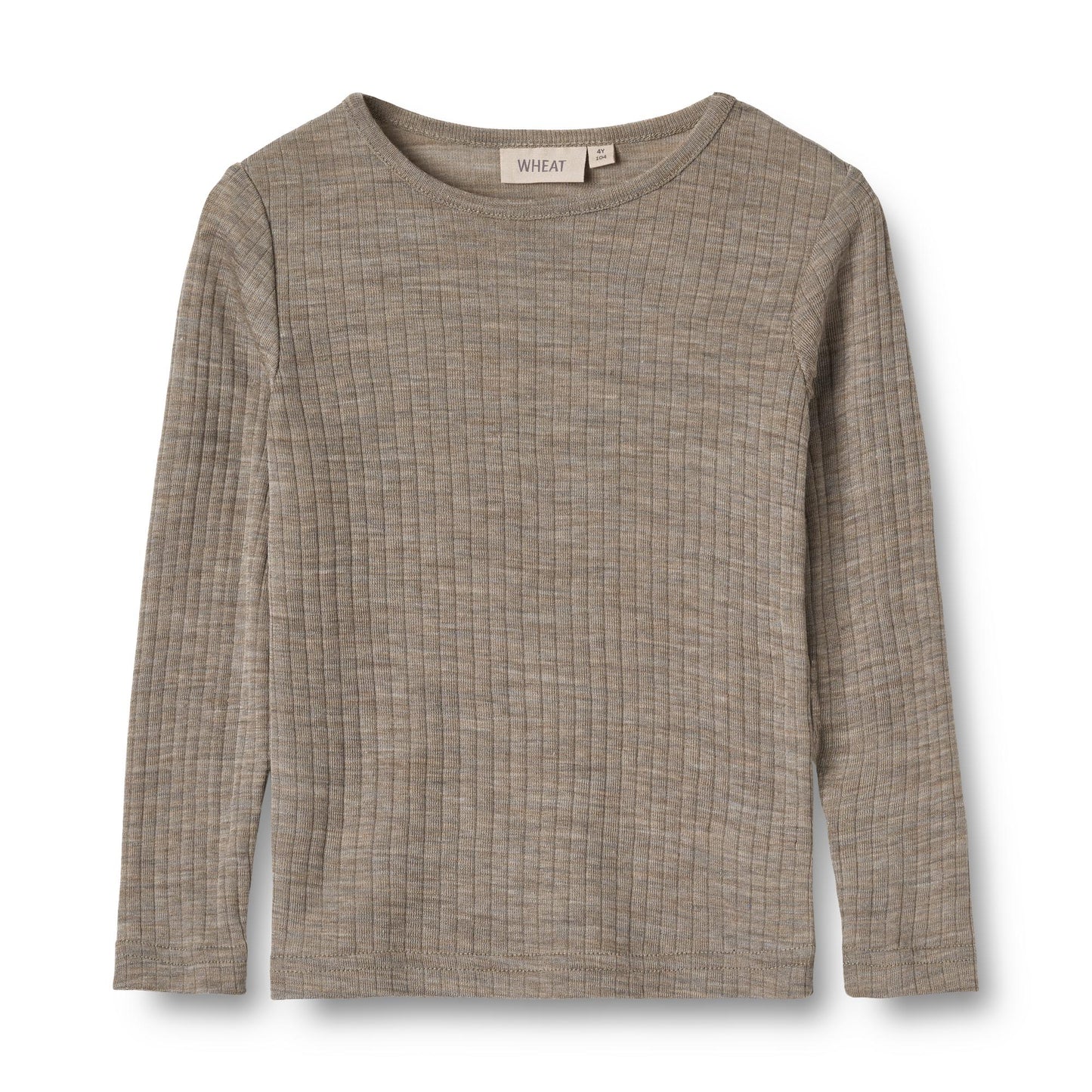Wool Silk t-shirt L/S Alfie - Ribbed
