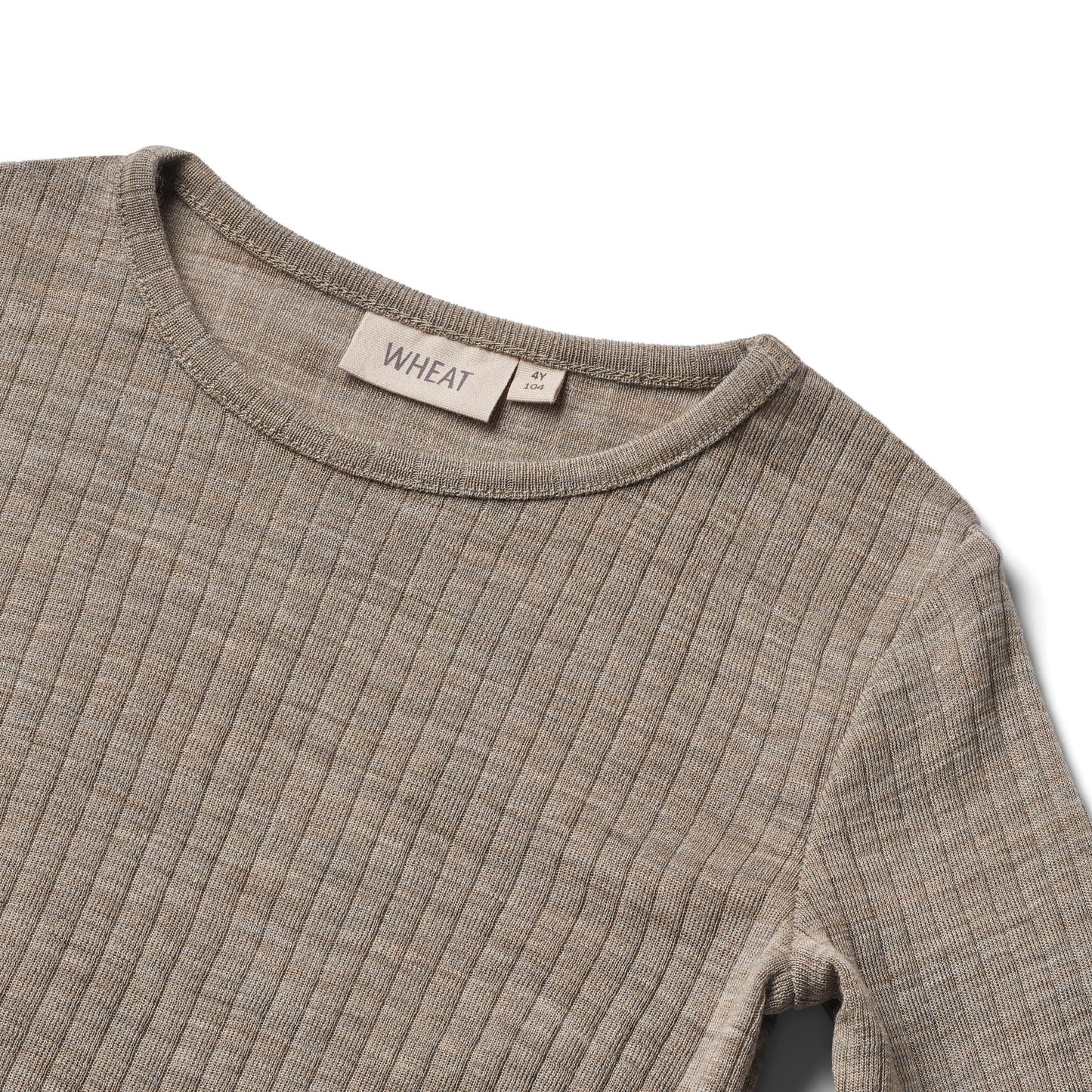 Wool Silk t-shirt L/S Alfie - Ribbed