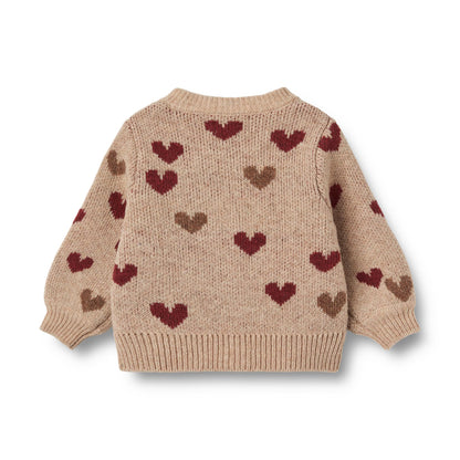 Strikket Cardigan Jacquard Hjerter
