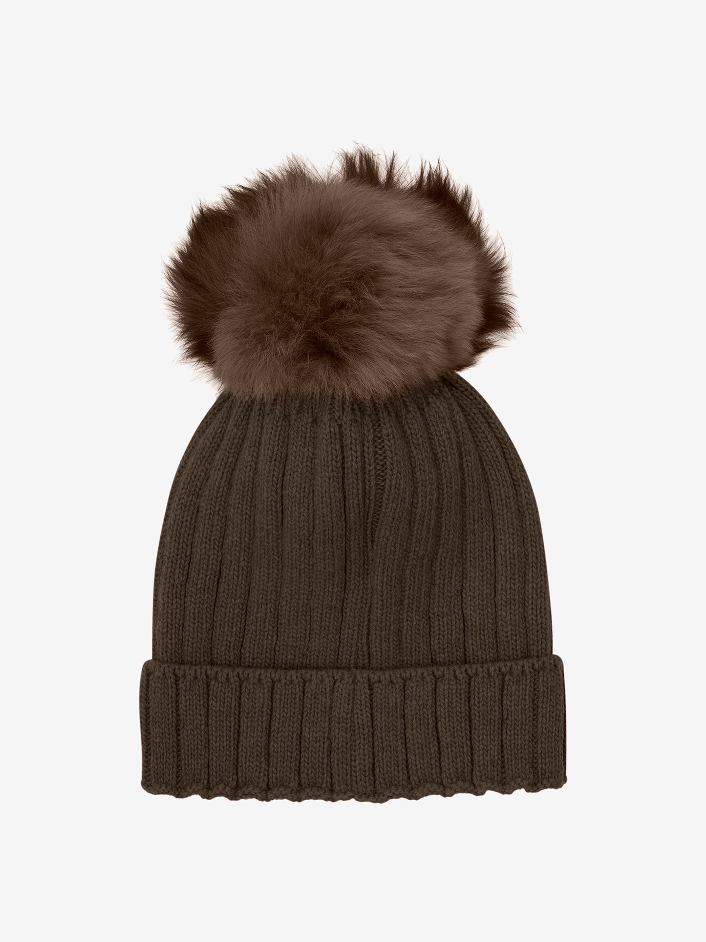 Hat Knit Alpaca Pompoms