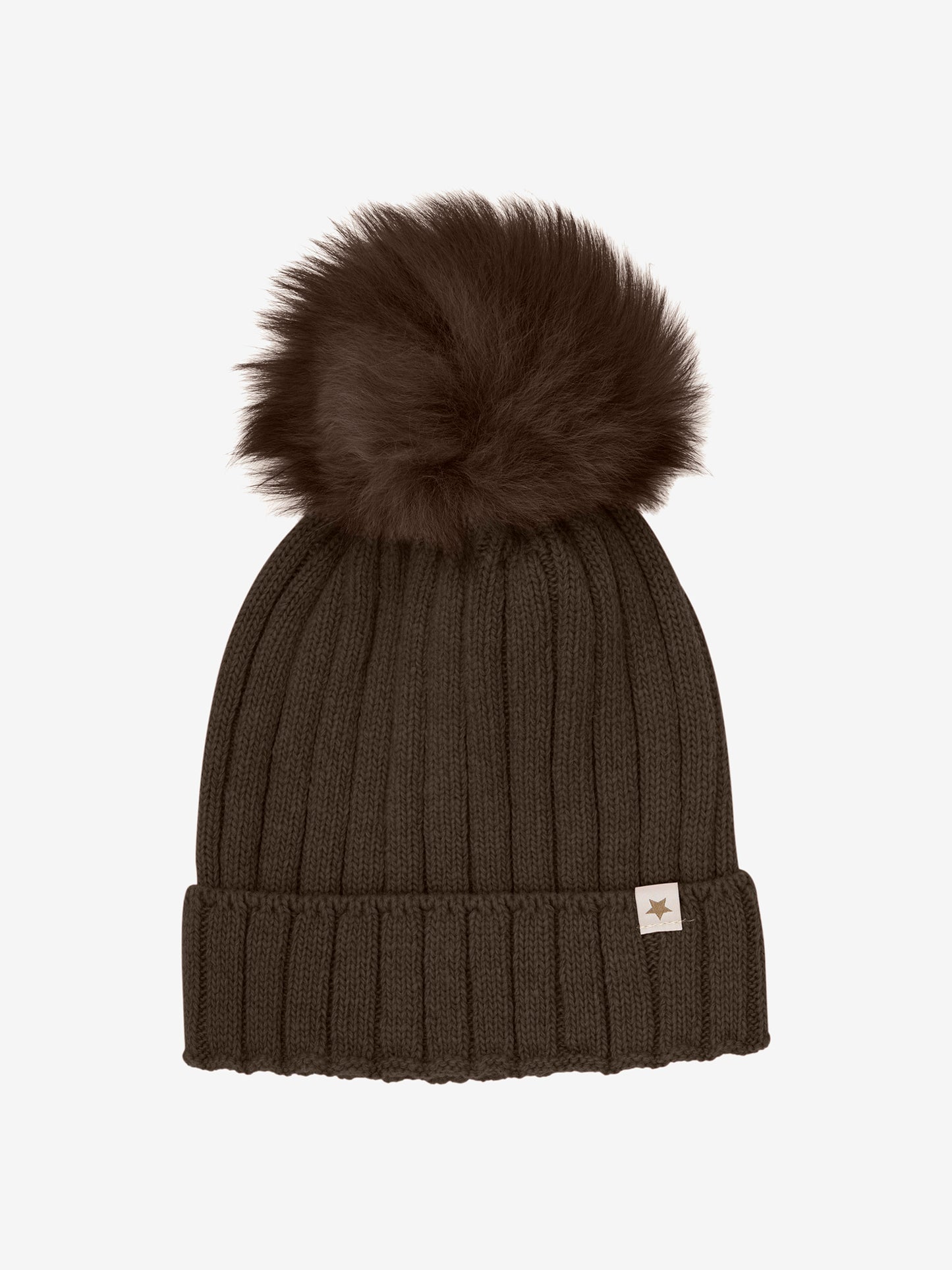 Hat Knit Alpaca Pompoms