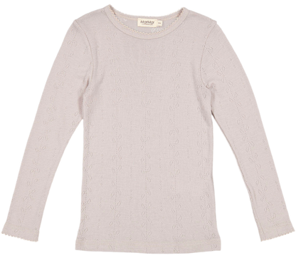 Tamra Langermet - Wool Pointelle