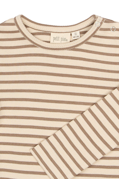 T-Shirt L/S Modal Striped - NEW