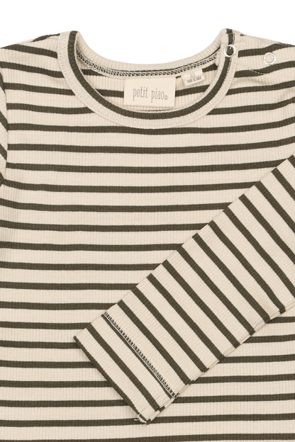 T-Shirt L/S Modal Striped - NEW