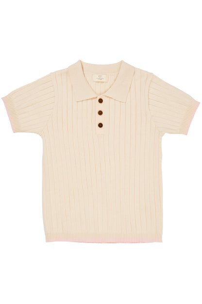 Ribb Knitted Polo