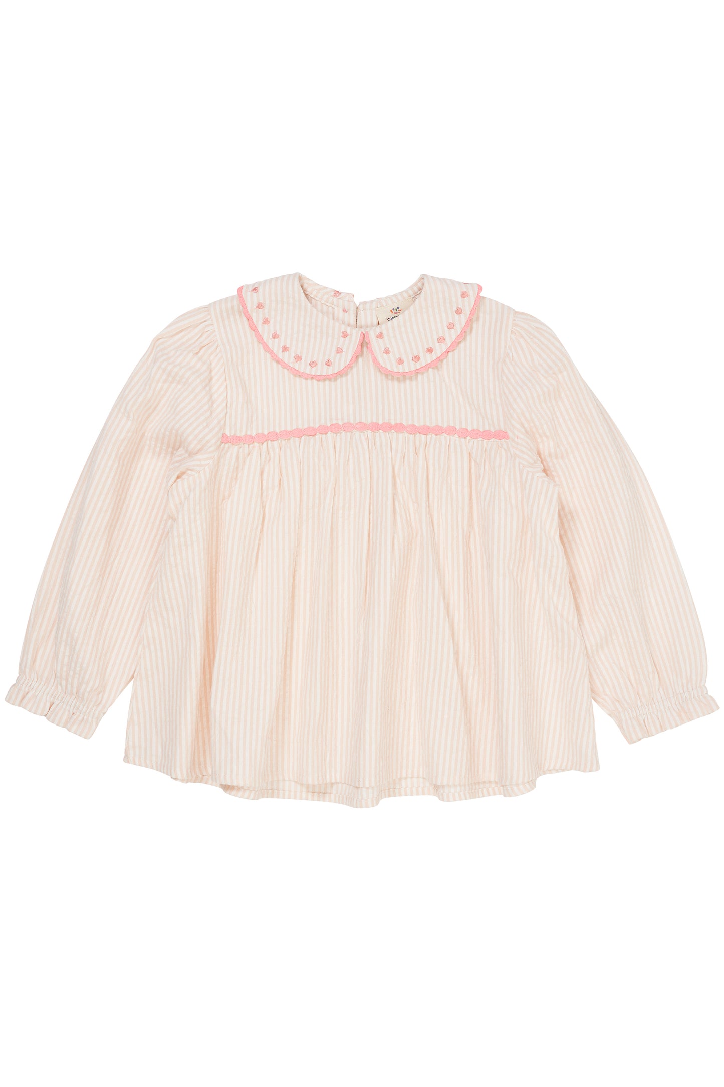 Seersucker Tunic with Heart Print