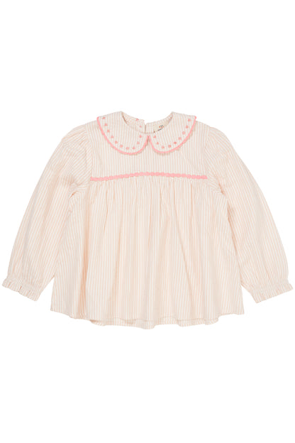 Seersucker Tunic with Heart Print