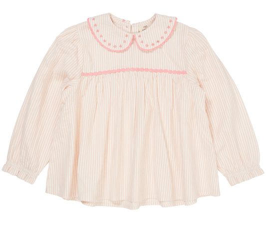 Seersucker Tunic with Heart Print