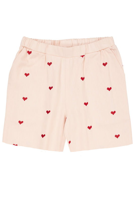 Twill Heart Shorts